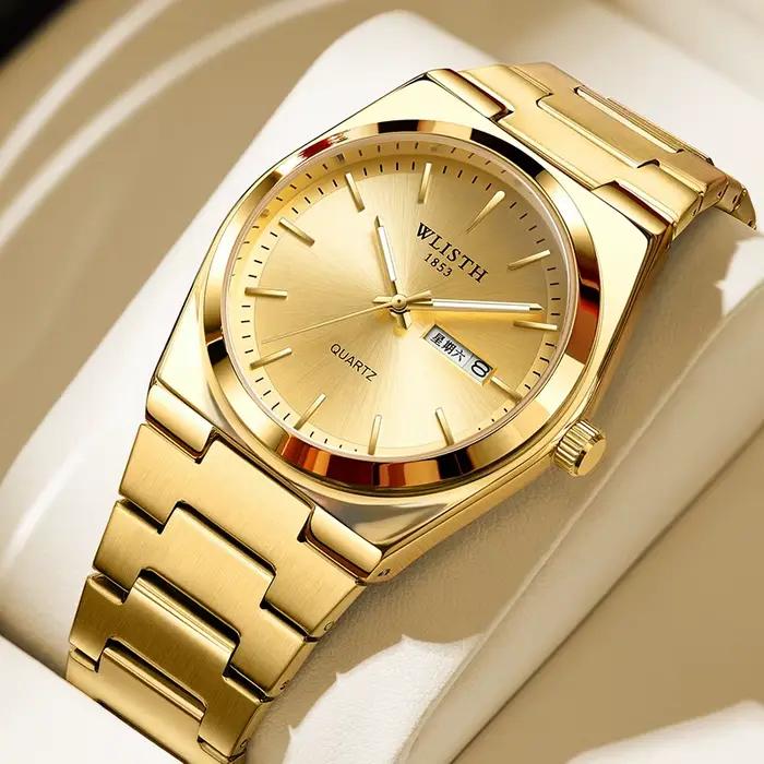 WLISTH luxe hommes montre étanche mode affaires montre en acier inoxydable montre pour homme montres