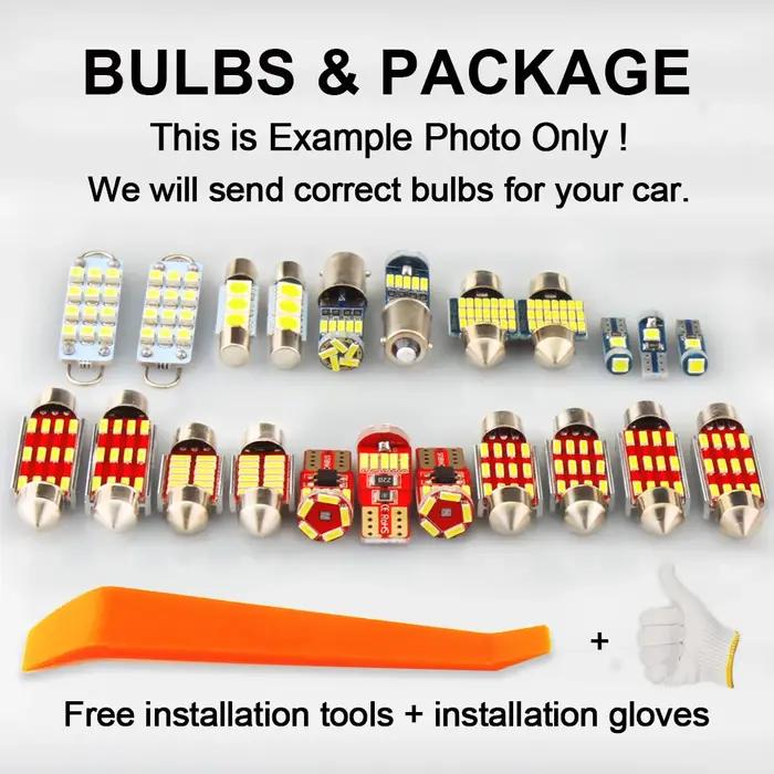 TPKE 7 pièces Canbus sans erreur voiture ampoule LED intérieur dôme lecture Kit de lumières de car