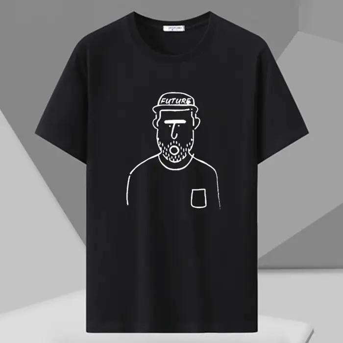 T-shirt imprimé pour hommes, grande taille 110-180kg, ample, manches courtes, hauts surdimensionnés