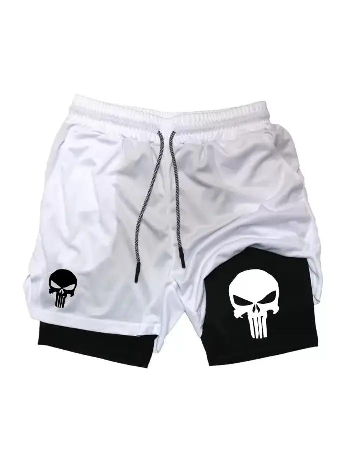 Short de Performance imprimé 2 en 1 pour hommes, short athlétique à séchage rapide avec poche pour t