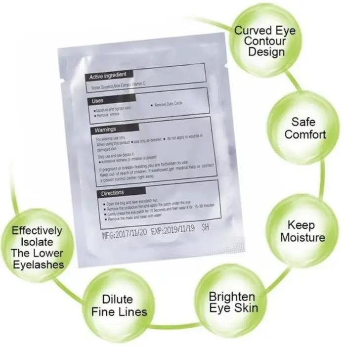 50 paires de patchs pour les yeux extension de cils sous les cils faux cils autocollants fournitures