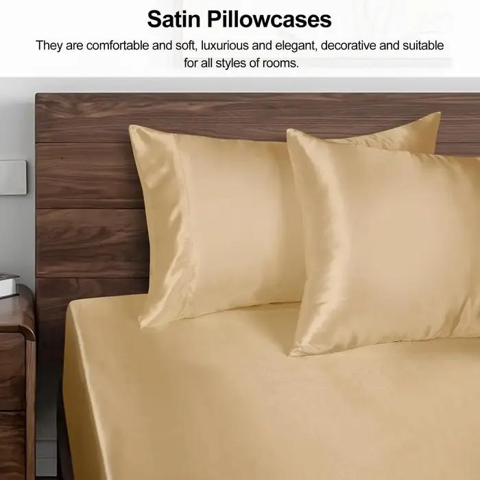 Taie d'oreiller en satin pour cheveux, housse de coussin soyeuse et douce, similaire à InjPillow, pe