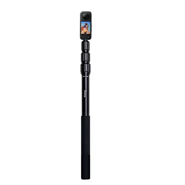 TUYU-Perche à selfie télescopique invisible en alliage d'aluminium réglable, monopode pour Insta360