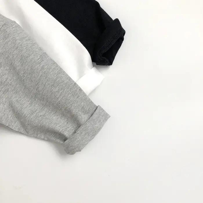 T-Shirt à manches longues en coton pour enfants de 2 à 7 ans, chemise basique ample, vêtements corée