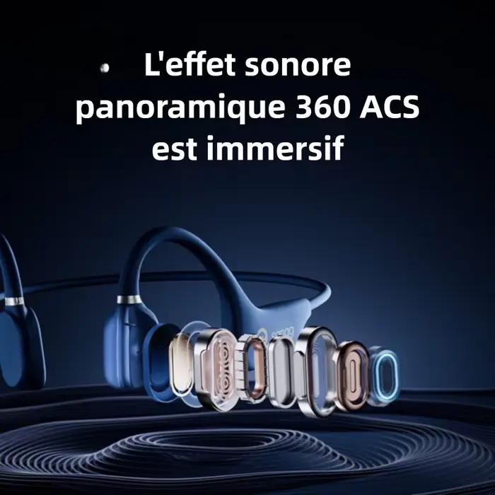 Sanag A5X véritable Conduction osseuse casque sans fil Sport oreille ouverte Bluetooth écouteurs 3D stéréo son Flash-ven