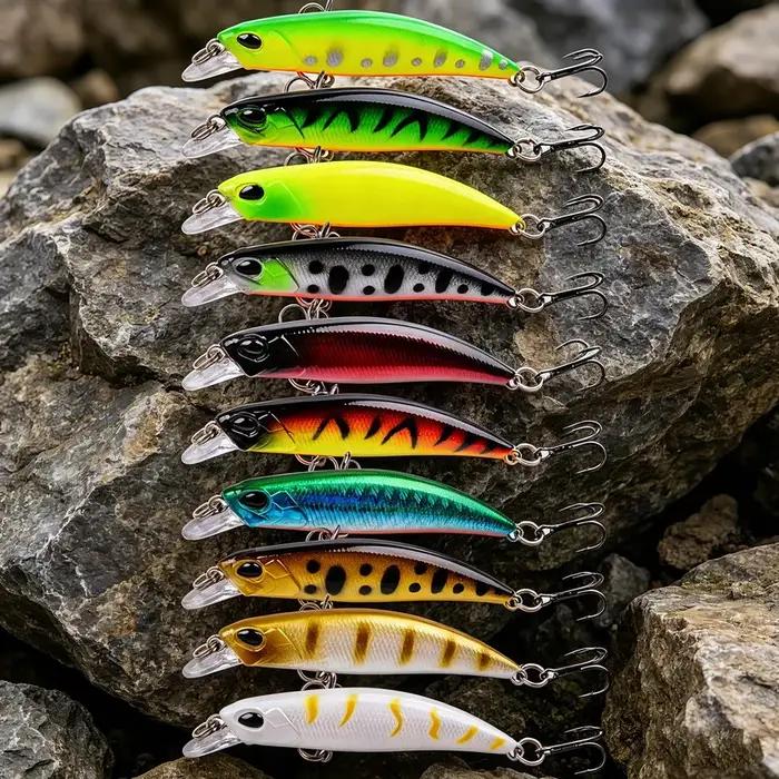 Ensemble de 10 pièces de leurre de pêche Laser Méné Lent pour pêche de carpe durable et polyvalent pour divers styles de pêche
