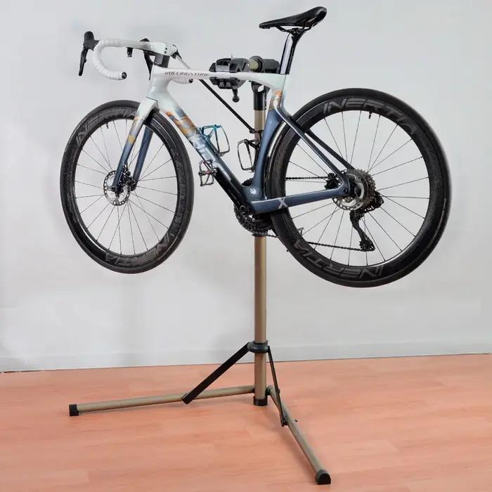 Support de réparation de vélo en alliage d'aluminium pliable et réglable pour atelier de réparation vélos professionnels et particuliers
