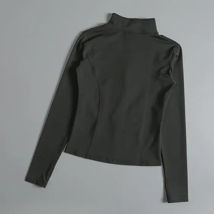 Veste de sport zip-up pour femme Gym Fitness - Veste d'entraînement recadrée pour le yoga et la course