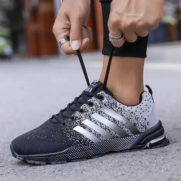 Baskets maille respirantes homme : antidérapantes, absorption chocs pour sport et couple