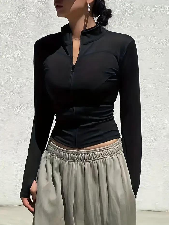 Veste de sport Pilates d'automne 2025 à séchage rapide pour femme – Idéal pour les entraînements de