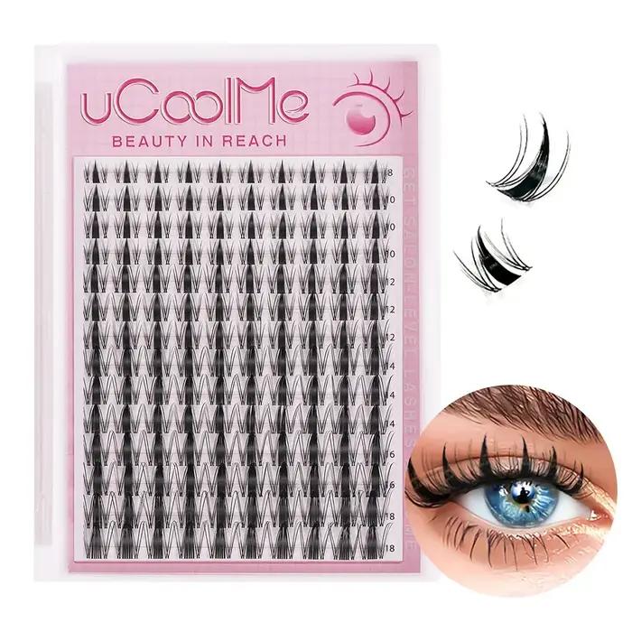 Extensions de cils uCoolMe Lashes Fairy Manga, 140 pièces, longue durée, imperméables, faciles à pos