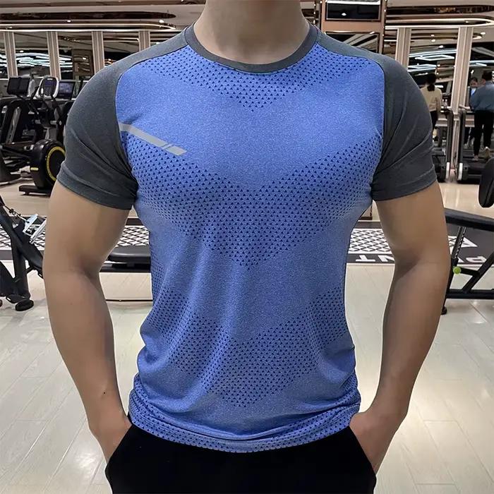 Chemise de course à manches courtes pour hommes, haut de sport en plein air, Jogging, entraînement d