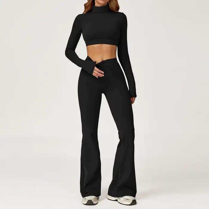 Ensemble de yoga 2 pièces pour femme, tenue de fitness Pilates, vêtements de sport, survêtement de g