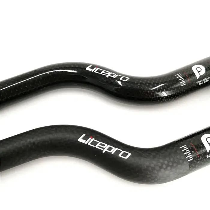 Litepro-Guidon de vélo en fibre de carbone ultraléger, en forme d'hirondelle, pliable, VTT, BMX, 25.