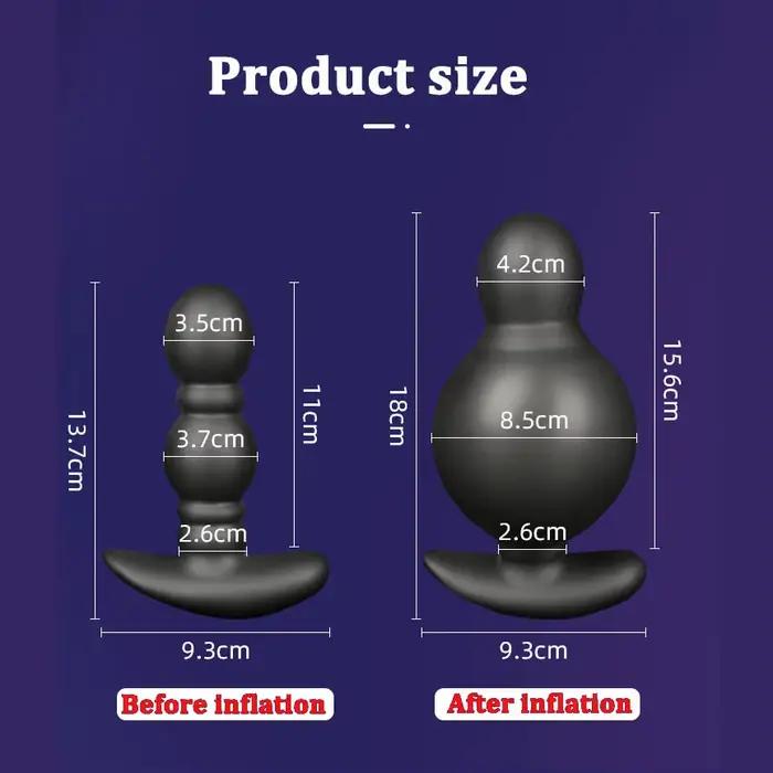 Grand godemichet anal gonflable automatique pour hommes et femmes, gode, masseur de prostate masculi