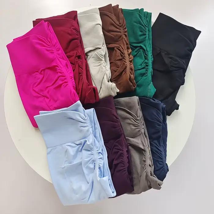 Pantalons de yoga taille haute sans couture avec ceinture en V et design rehausseur de fesses, leggi