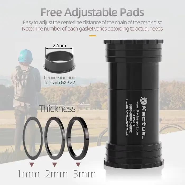 Supports de pédalier Pressfit pour pédalier Shimano, axe 24mm BB86/BB92, cadre de route et de montag