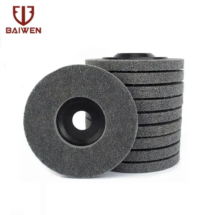 Disque de polissage en Fiber de Nylon Non tissé, 5 ", 4.5", 4“, disque abrasif, alésage de 100/11512
