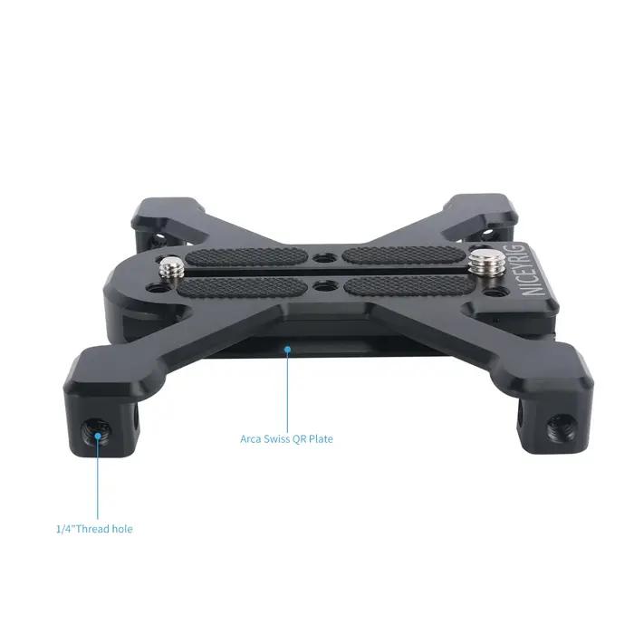 Niceyrig-Support de plaque de base quadrupède de type Arca pour appareil photo reflex numérique, pla