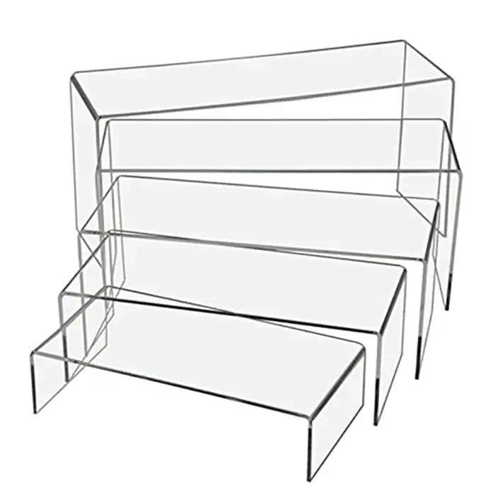 Présentoir en acrylique en forme de U, vitrine transparente pour présentoir de bijoux, pour desserts