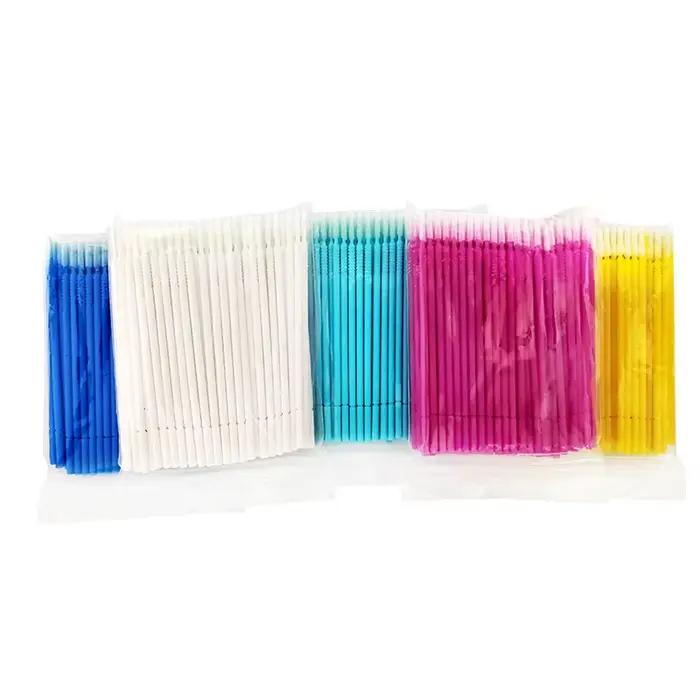 Applicateurs de micro-brosses pliables pour extensions de cils, livres de colle, poulet, 100 pièces,