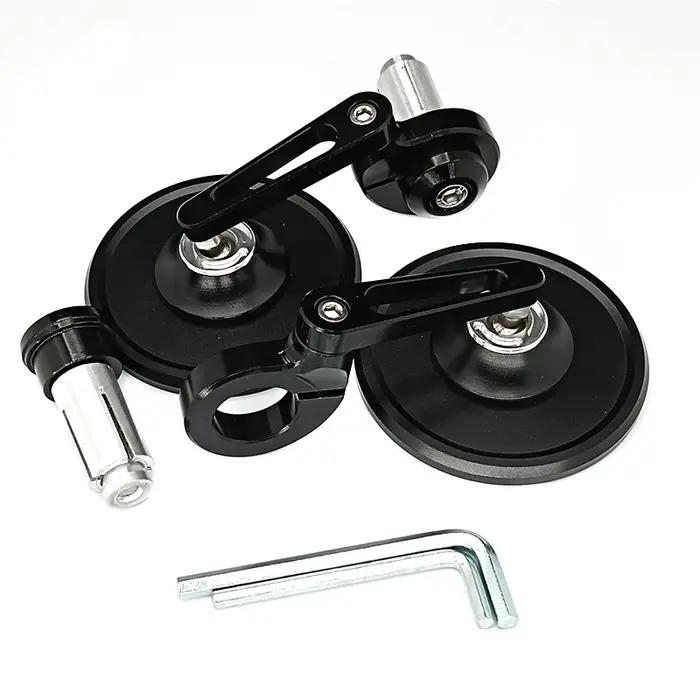 Rétroviseurs de moto extrémité de guidon en aluminium 7/8 "22mm rétroviseurs latéraux réglables vélo