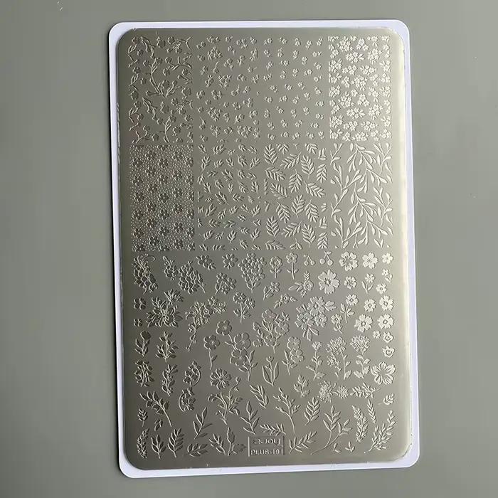 XMQ NAIL ART STAMPING PLATES DESIGNS DE LACE IMAGEPLATES STYLE DENIM TEMPLATÉ