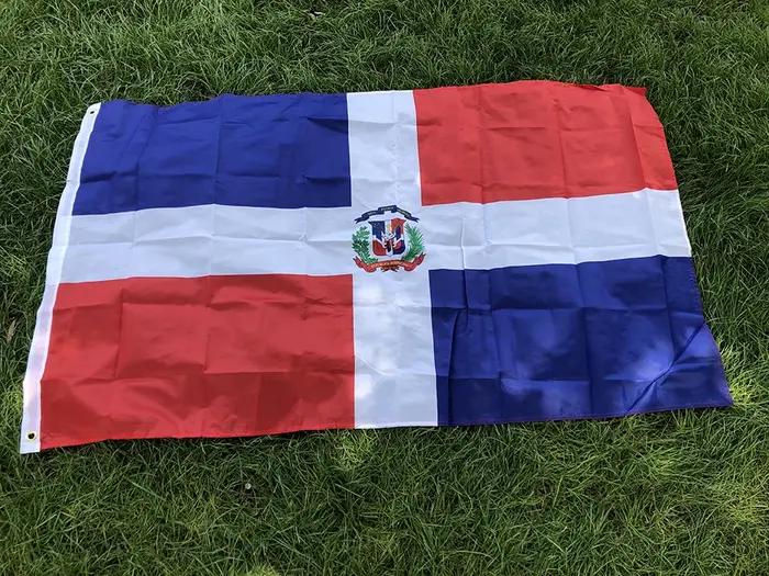 SKY DRAPEAU livraison gratuite 90X150CM suspendu Polyester république dominicaine bannière nationale