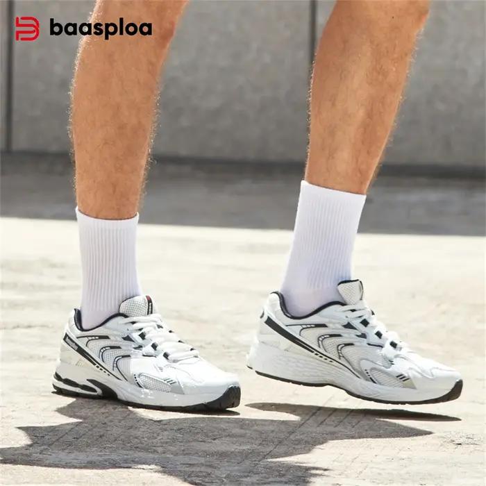 Baasploa-Chaussures de course légères et coordonnantes en maille pour homme, baskets décontractées,