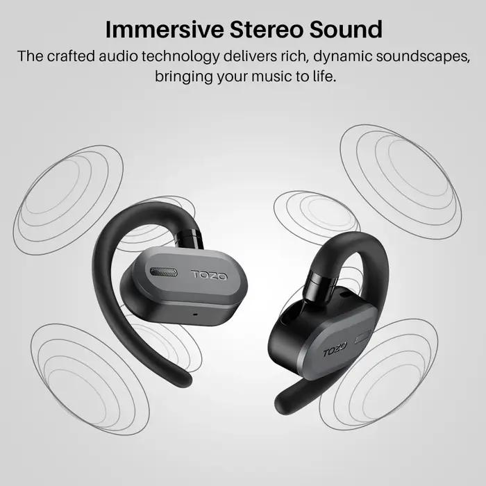 TOZO OpenBuds OWS Bluetooth 5.3 écouteurs oreille ouverte casque sans fil écouteurs appels cristalli