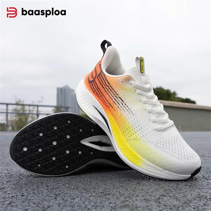 Baasploa hommes Jogging chaussures de sport plaque de carbone professionnel amorti baskets mâle exté
