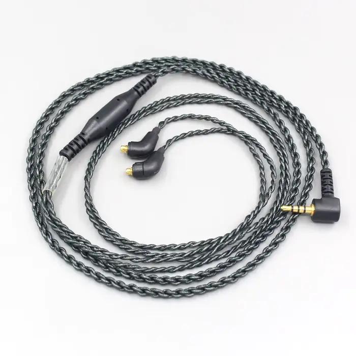 Câble d'écouteurs à feuille d'argent équilibré, 45ohm, 3.5mm 2.5mm 4.4mm, pour ER4SR ER4XR ER3XR ER3