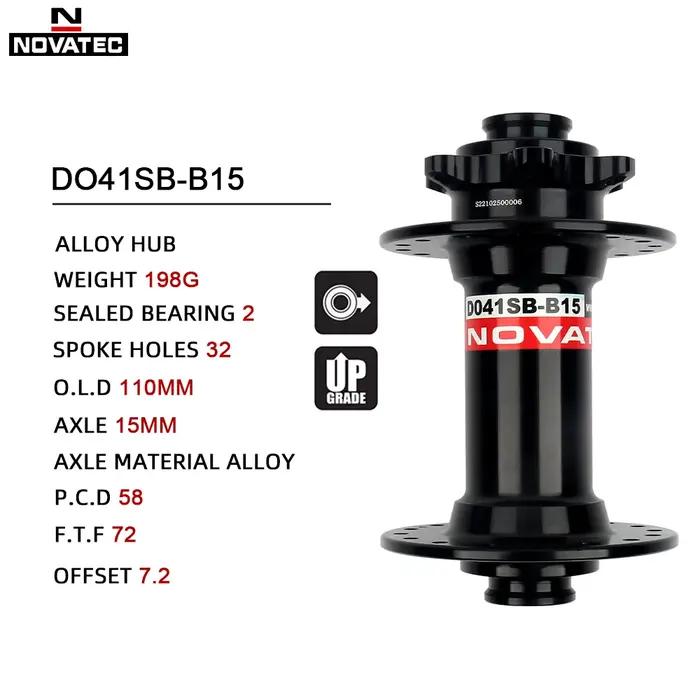 Novatseats-Moyeu avant VTT, 32 trous à travers, 100x15mm Boost, 110x15mm, roulement VTT, pièces de v