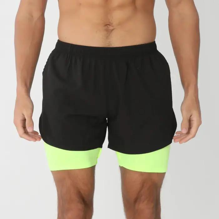Short de course avec poches doublées pour homme, séchage rapide, léger, respirant, athlétique, sport