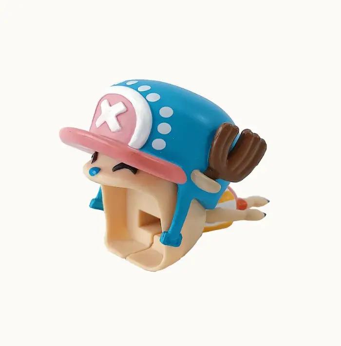 Anime une pièce câble de données de téléphone manchon de protection dessin animé Zoro Chopper Luffy