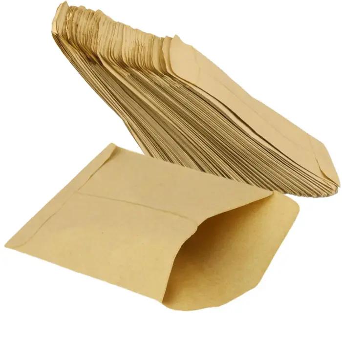 100 pcs/lot 6x10 cm sac en papier Kraft Mini enveloppe cadeau bonbons sacs Snack cuisson graine paqu