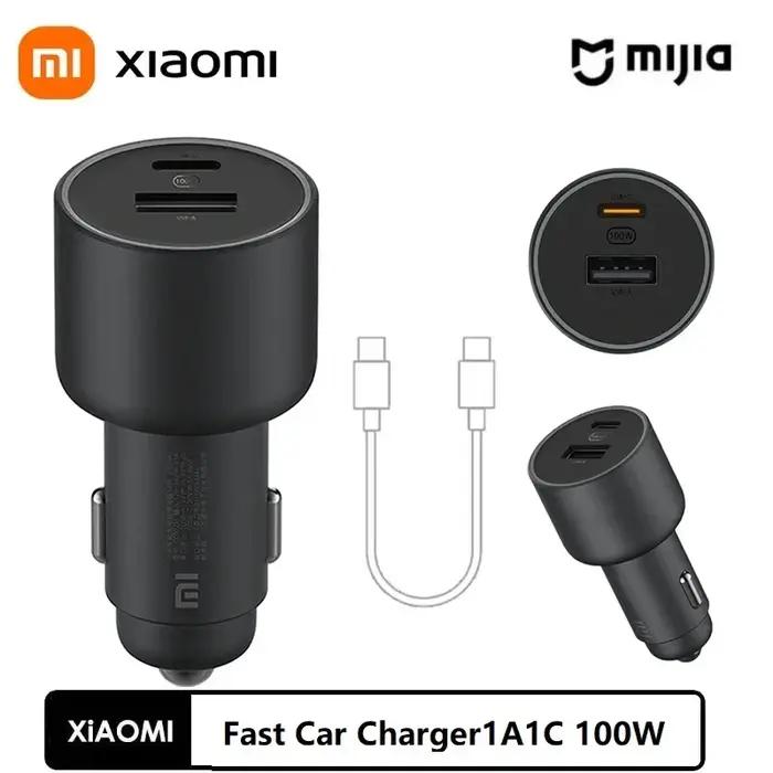 Chargeur de voiture d'origine Xiaomi 100W double Port Charge rapide sans fil Mi chargeur de voiture