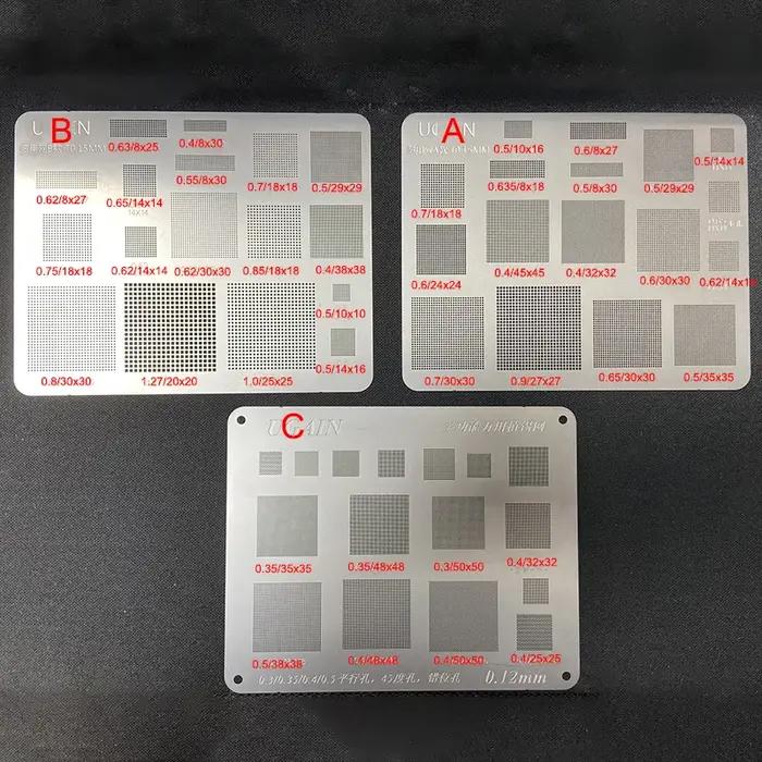 Pochoir de reballage BGA universel de haute qualité, trou carré, chauffage Direct, modèle BGA pour t