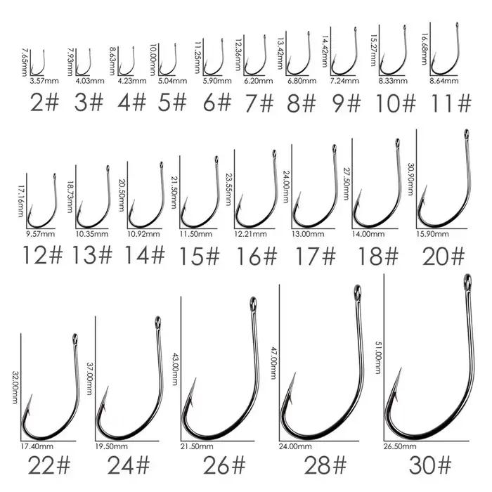 100/50pcs boîte poulpe hameçons de pêche haute teneur en carbone Chmical aiguiser barbelé cercle cro
