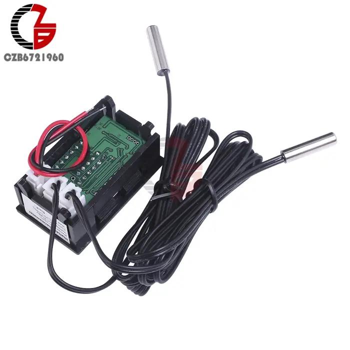 3 chiffres 0.28 pouces DC 4 V-28 V double thermomètre double affichage LED NTC capteur étanche therm
