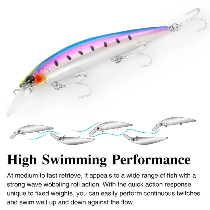 TSURINOYA 110mm 37g leurre de pêche en mer poids lourd Max 80m Ultra longue coulée coulant vairon as