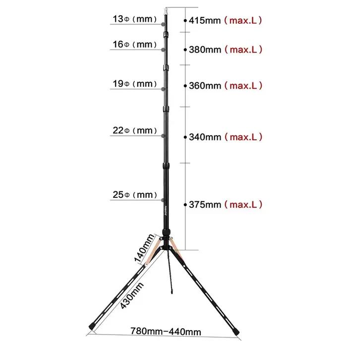 Fosoto FT-190B or lumière LED trépied support sac 2.22m boîte à lumière pour Studio Photo éclairage