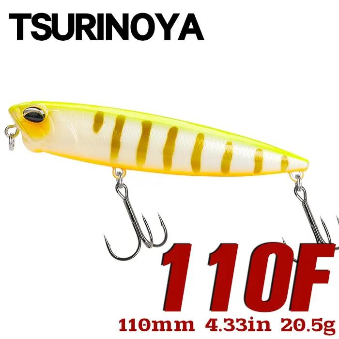 TSURINOYA – leurre flottant pour bar, appât artificiel dur professionnel, tête de serpent, wobbler,