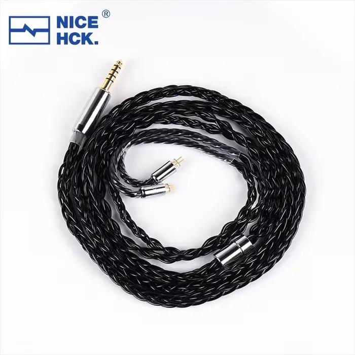 NICEHCK-Câble pour écouteurs BlackCat Ultra 8 brins, alliage de zinc et de cuivre, tremper l'huile,