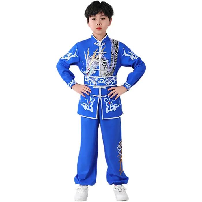 Ensemble d'arts martiaux traditionnel chinois unisexe pour enfants, Tai Chi WuShu Kung Fu, costume d