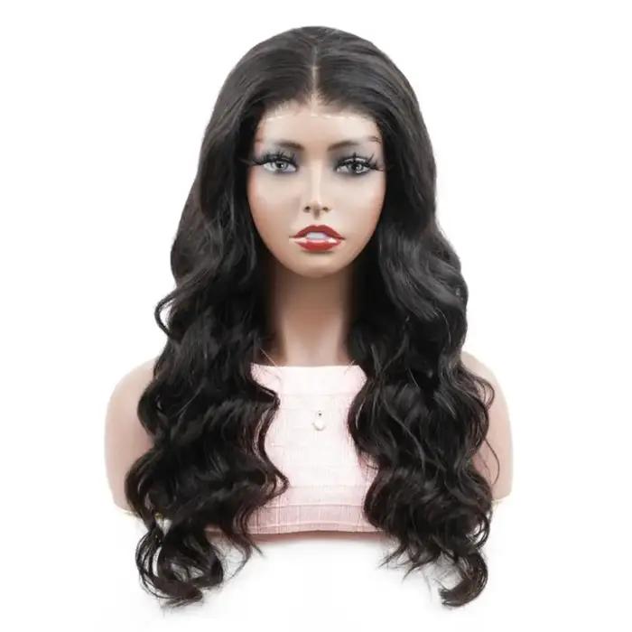 Perruques avant en dentelle transparente HD Body Wave pour femme, vague d'eau brésilienne, cheveux h