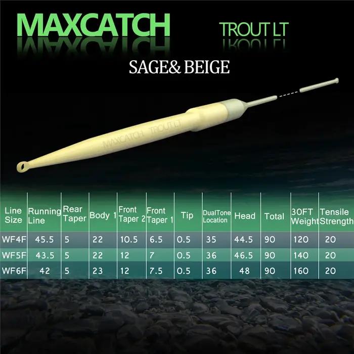 Ligne de pêche à la mouche à la truite Maximumcatch 90FT 4/5/6wt ligne de mouche flottante avant de