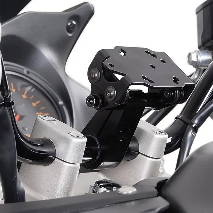 Universel nouveau pour Ø 22mm guidon nouveau noir moto téléphone GPS support avec pince de guidon