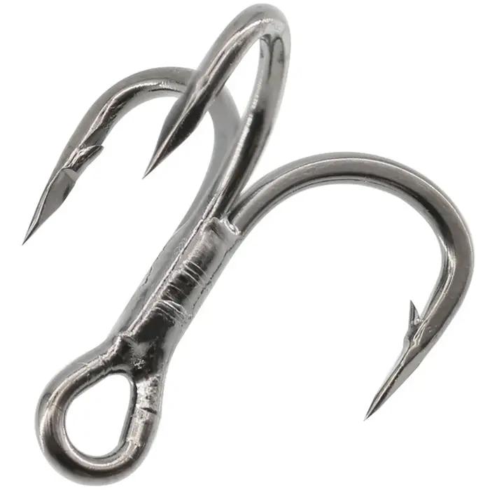20 pièces hameçons triples 6x hameçon de pêche solide pour grand jeu Bluefish saumon Kingfish 3/0 #