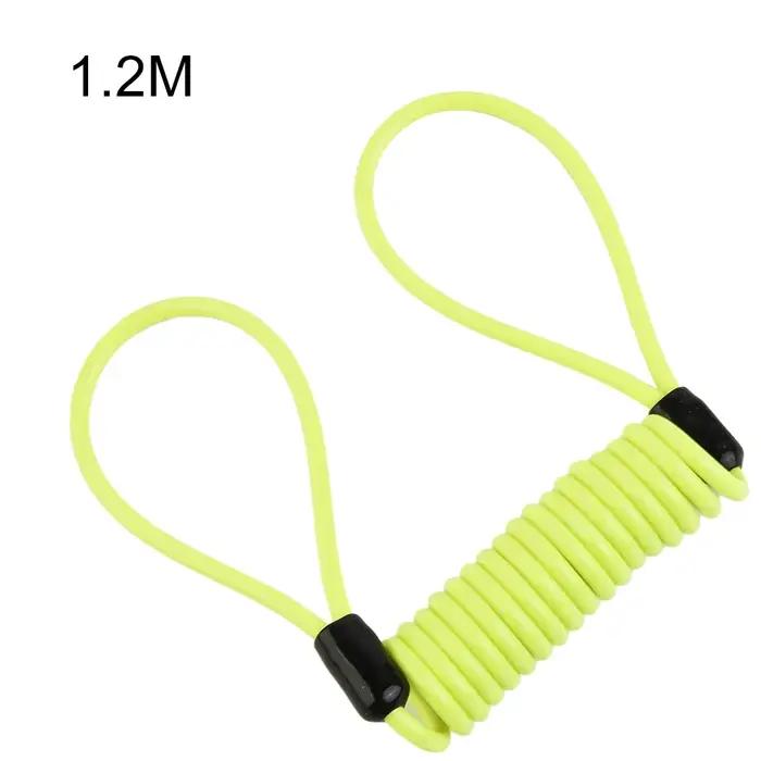 Serrure de câble à ressort de vélo de 1.2m, corde antivol, alarme, disque de verrouillage pour moto/